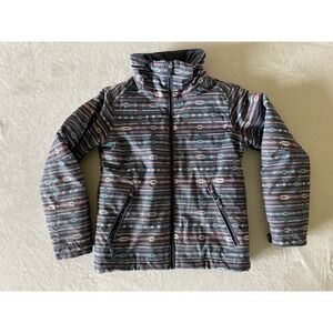 Roxy Kids Ski Snowboard Jacket Girls Size 10/M/M Geometric Print DryFlight 10K‎
